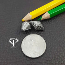 Load image into Gallery viewer, Pave Diamond Hexagonal Bipyramid Beads, Pave Shape Beads, Pave Diamond Jewelry, Pave Diamond Beads, Diamond Finding
