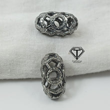 Load image into Gallery viewer, Pave Diamond Designer Oval Bead, Pave Diamond Beads, Pave Findings
