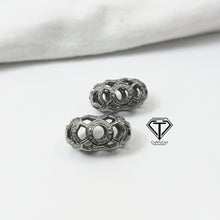 Load image into Gallery viewer, Pave Diamond Designer Oval Bead, Pave Diamond Beads, Pave Findings
