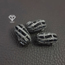 Load image into Gallery viewer, Pave Diamond Designer Oval Bead, Pave Diamond Beads, Pave Findings
