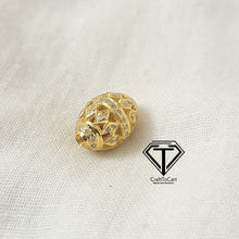 Load image into Gallery viewer, Pave Diamond Designer Oval Bead, Pave Diamond Beads, Pave Findings
