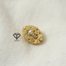 Load image into Gallery viewer, Pave Diamond Designer Oval Bead, Pave Diamond Beads, Pave Findings
