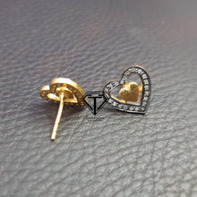 Load image into Gallery viewer, Pave Diamond Heart Shape Earrings - CraftToCart
