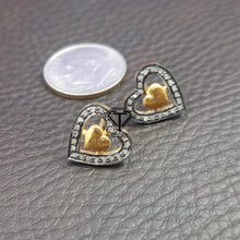 Load image into Gallery viewer, Pave Diamond Heart Shape Earrings - CraftToCart
