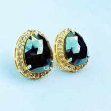 Load image into Gallery viewer, Natural Black Diamond Spinel Earring - CraftToCart
