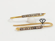 Load image into Gallery viewer, Pave Diamond Hoops, Mini Sterling Hoops - CraftToCart
