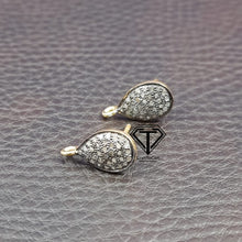 Load image into Gallery viewer, Pave Diamond Tear Drop Stud Earrings - CraftToCart
