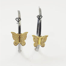 Load image into Gallery viewer, Pave Round Butterfly Earrings, Pave Diamond Earrings, Pave Diamond Jewelry
