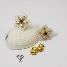 Load image into Gallery viewer, Sea Shell Earrings, Pave Diamond Earrings With Natural Sea Shell
