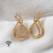 Load image into Gallery viewer, Pave Diamond Earrings, Modern Stylish Earring, Pave Diamond Jewelry
