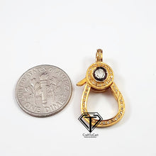 Load image into Gallery viewer, Pave Diamond Polki Enamel Clasp - CraftToCart
