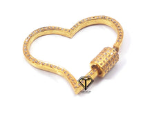 Load image into Gallery viewer, Pave Diamond Heart Screw Lock - CraftToCart
