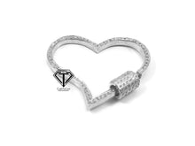 Load image into Gallery viewer, Pave Diamond Heart Screw Lock - CraftToCart
