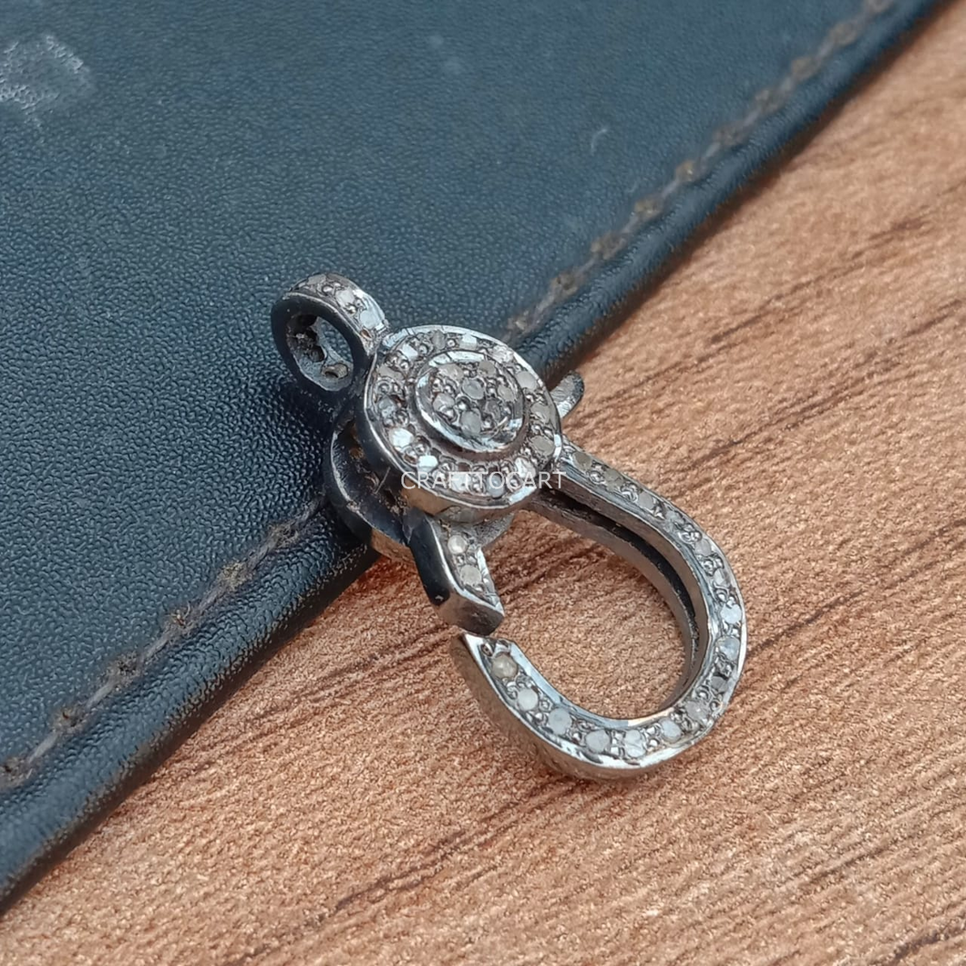 Pave Diamond Silver Clasp - CraftToCart