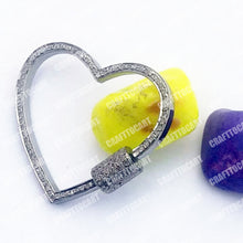 Load image into Gallery viewer, Pave Diamond Heart Screw Lock - CraftToCart
