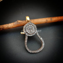 Load image into Gallery viewer, Pave Diamond Silver Handmade Clasp Lock - CraftToCart
