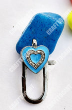 Load image into Gallery viewer, Pave diamond love Enamel lobster clasp lock - CraftToCart
