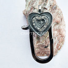 Load image into Gallery viewer, Pave diamond love Enamel lobster clasp lock - CraftToCart
