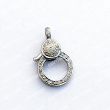 Load image into Gallery viewer, Pave diamond 925 sterling silver handmade lobster clasp - CraftToCart
