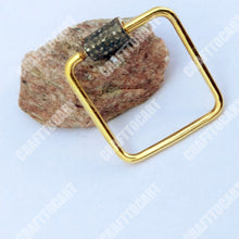 Load image into Gallery viewer, Square Carabiner Lock, Pave Diamond Screw Lock - CraftToCart
