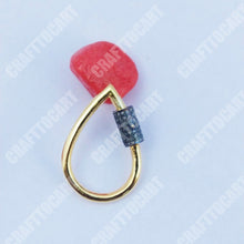 Load image into Gallery viewer, Pave Diamond Pear Drop Carabiner Screw Lock - CraftToCart
