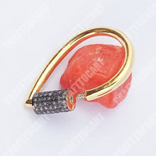 Load image into Gallery viewer, Pave Diamond Pear Drop Carabiner Screw Lock - CraftToCart
