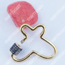 Load image into Gallery viewer, Butterfly Carabiner Lock, Pave Diamond Butterfly Lock - CraftToCart
