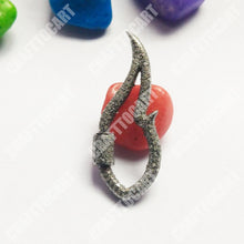 Load image into Gallery viewer, Pave Diamond Eternal Flame Carabiner Screw Lock - CraftToCart
