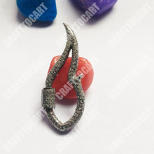 Load image into Gallery viewer, Pave Diamond Eternal Flame Carabiner Screw Lock - CraftToCart
