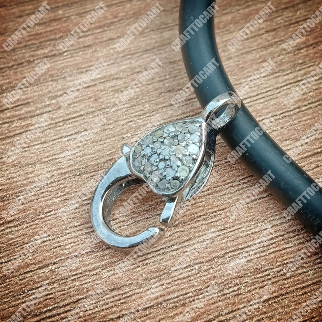 Pave Diamond Small Lobster Clasp - CraftToCart