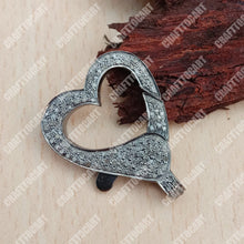 Load image into Gallery viewer, New Stylish Pave Diamond Heart Shaped Clasp - CraftToCart
