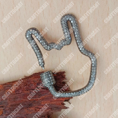 Latest Yo Hand Style Pave Diamond Screw Lock - CraftToCart