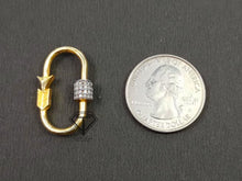 Load image into Gallery viewer, Pave Diamond Rectangle Arrow Screw Lock - CraftToCart
