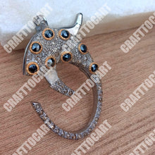 Load image into Gallery viewer, Pave Diamond Lobster Lock, Black Diamond Spinel Clasp - CraftToCart
