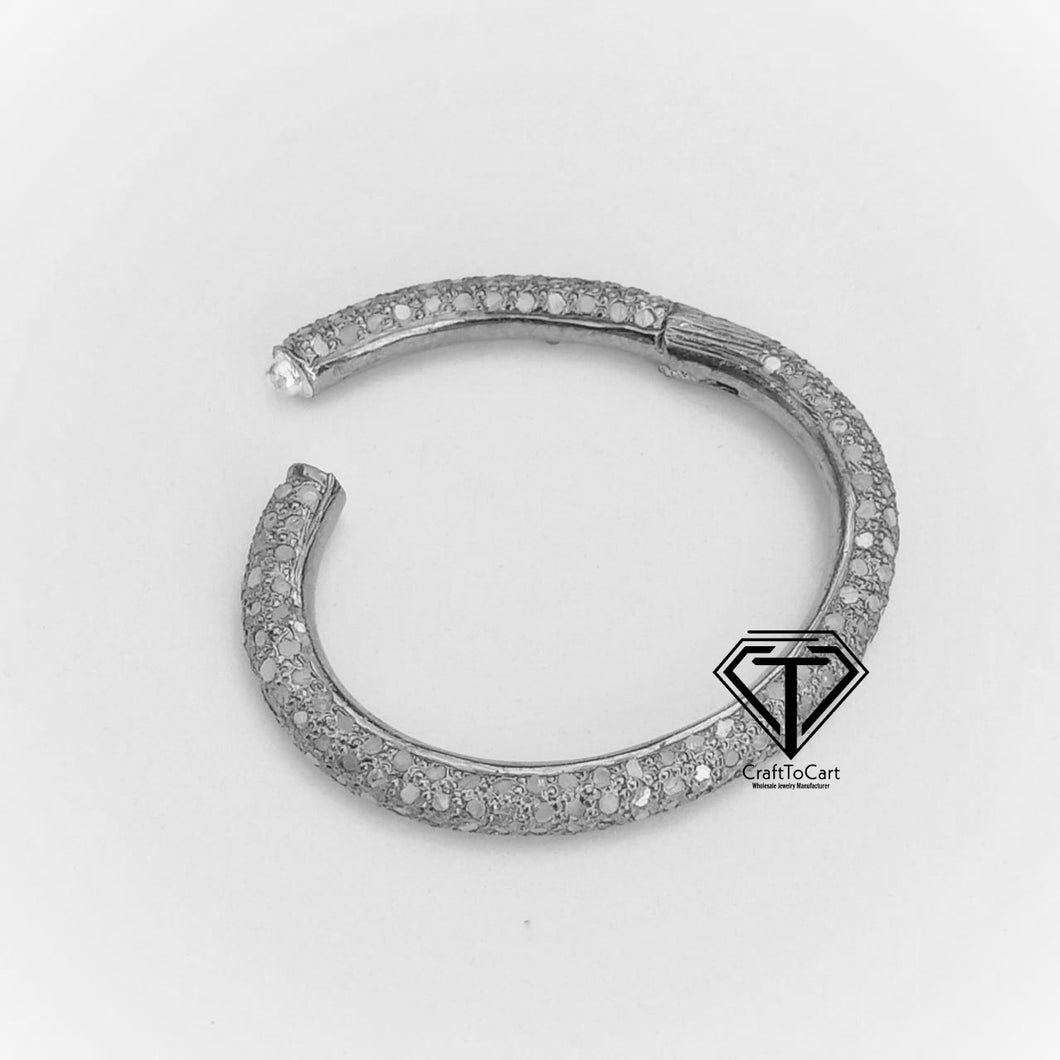 Pave Diamond Oval Clasp - CraftToCart