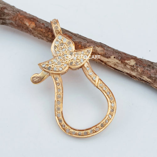 Pave Diamond Lobster Clasp - CraftToCart