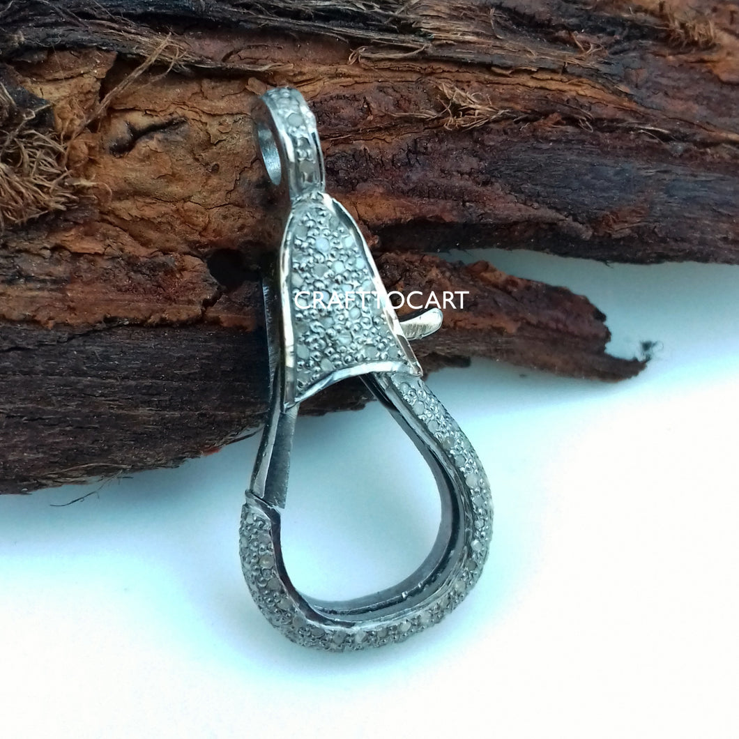 Pave Diamond Lobster Clasp - CraftToCart