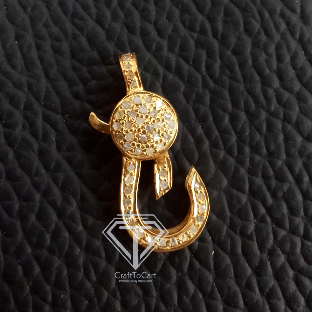 Lobster Lock, Pave Diamond Clasp - CraftToCart