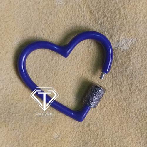 Heart Enamel Carabiner Screw Lock - CraftToCart