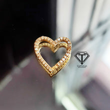 Load image into Gallery viewer, Heart Clasp, Pave Diamond Lock, Jewelry Components, Findings
