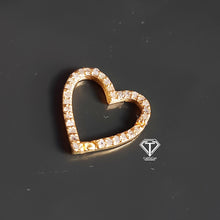 Load image into Gallery viewer, Heart Clasp, Pave Diamond Lock, Jewelry Components, Findings
