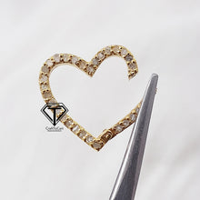 Load image into Gallery viewer, Heart Clasp, Pave Diamond Lock, Jewelry Components, Findings
