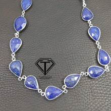 Load image into Gallery viewer, 925 Sterling Silver Lapis Chain, Lapis Chain Necklace
