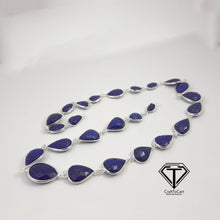 Load image into Gallery viewer, 925 Sterling Silver Lapis Chain, Lapis Chain Necklace
