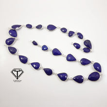 Load image into Gallery viewer, 925 Sterling Silver Lapis Chain, Lapis Chain Necklace
