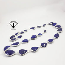 Load image into Gallery viewer, 925 Sterling Silver Lapis Chain, Lapis Chain Necklace
