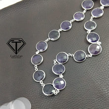 Load image into Gallery viewer, 925 Sterling Silver Amethyst Chain, Amethyst Chain Necklace
