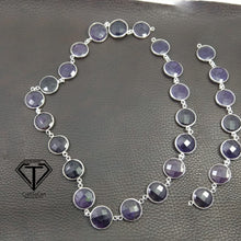 Load image into Gallery viewer, 925 Sterling Silver Amethyst Chain, Amethyst Chain Necklace
