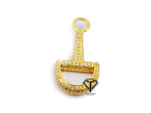 Load image into Gallery viewer, Pave Diamond Horse Bit Pendant - CraftToCart
