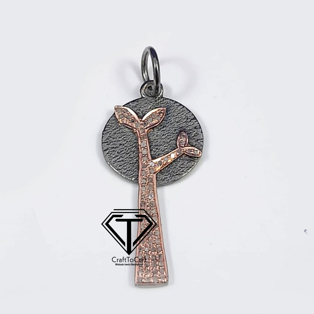 Pave Diamond Tree Pendant - CraftToCart